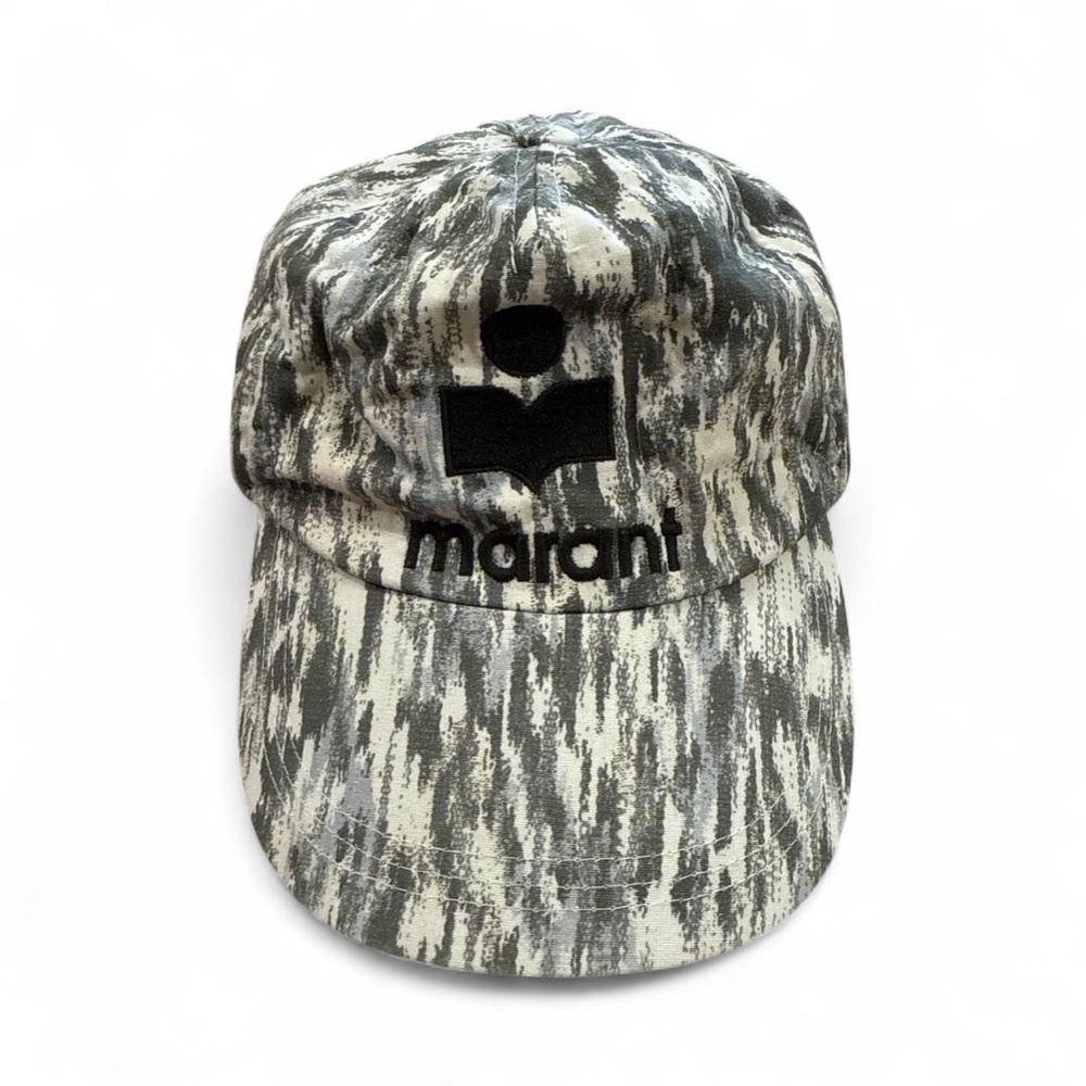 Isabel Marant Black and Gray Textured Hat